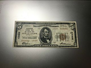 Albuquerque,  Mexico National Bank Note.  Charter 12485.
