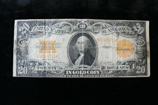 1922 20.  00 Twenty Dollar Gold Certificate