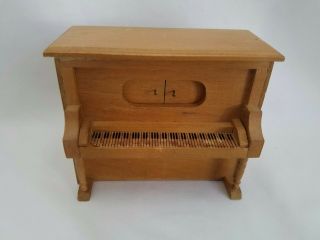Vintage Dollhouse Miniature Wooden Player Piano Music Box