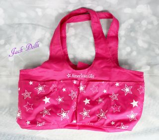 American Girl Doll Double Carrier Doll Tote Bag Star Print Some Wear Holds 2