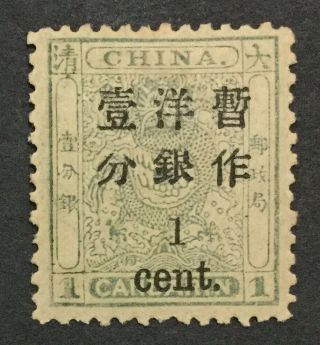 Momen: China 25 1897 Og H $73 Lot 5155