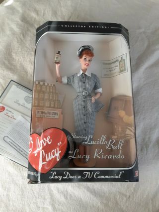 Barbie I Love Lucy Does Tv Commercial Episode 30 Collector Mattel Doll 17645