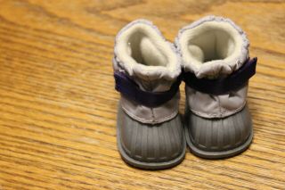Diva American Girl Doll Euc Bitty Baby Twin Snowy Day Purple Boots Snow Suits