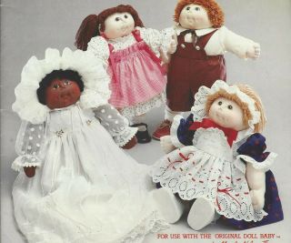 14 " Cabbage Patch Kids Baby Boy Girl Doll 8 Dress Pinafore Pants Hat Pattern Book