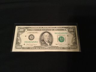 1990 One Hundred Dollar ($100) Cleveland Federal Reserve Note