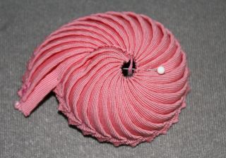 10 Inch Vogue Jill 1958 Pink Ribbon Pleated Hat For Outfit 3168 Hat Only No Doll