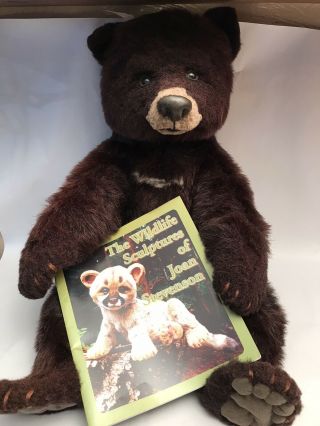 Joan Stevenson Artist Teddy Bear 17” Ooak Handmade With Book