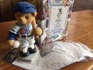 Cherished Teddies Chicago Cubs Ernie “let’s Play Two” Figurine