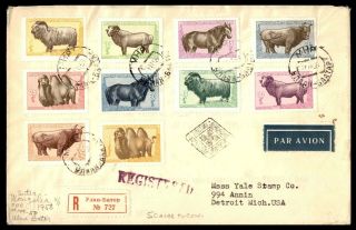Mayfairstamps 1959 Mongolia Animals Set Registered First Day Cover Wwc24281