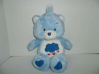 2002 Tcfc Blue Grumpy Teddy Bear Carebear Plush 12 " Tall