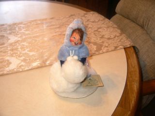 Annalee Doll 8 Inch Boy/girl Building A Snowman Tag