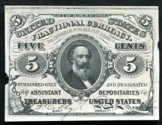 Fr.  1236 5 Five Cents Third Issue Fractional Currency Uncirculated