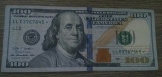 2009 Series A One Hundred Dollar Bill $100 Star Note Ll 03767645