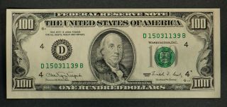 1990 Series $100 Federal Reserve Note - Cleveland - Crisp Uncirculated D15031139b