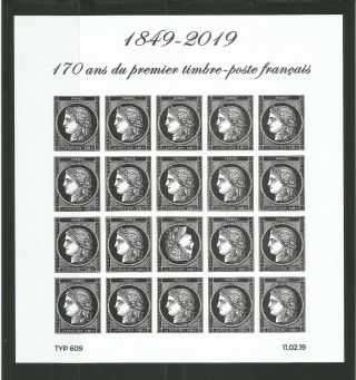 France 2019 Miniature Sheet Cérès Mnh 170 Years Of The First French Postage