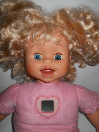 Amy Helpline Interactive Baby Doll W/teeth,  Sleeper Eyes Talks Creepy Odd