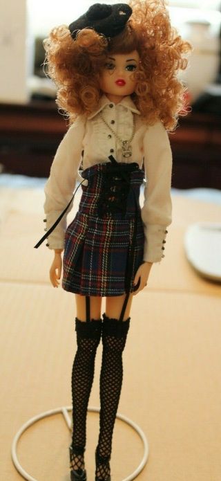 Sekiguchi Momoko Doll,  School Girl Outfit,  Curly Hair,  No Box,  W/ Stand