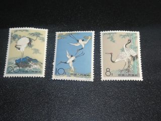 China Prc 1962 S48 Red Crowned Cranes Set Mnh Xf