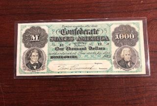 Tim Prusmack Money Art Note - $1000 Confederate Large Size 53/250