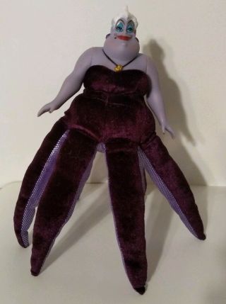 Ursula The Little Mermaid Plush Doll Rubber Disney Classic Villain Octupus