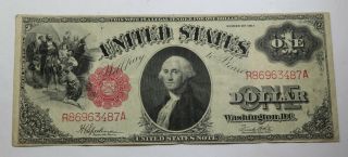 1917 $1 One Dollar United States Note Fr 39 Speelman - White Horse Blanket