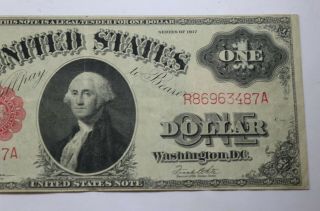 1917 $1 One Dollar United States Note FR 39 Speelman - White Horse Blanket 3