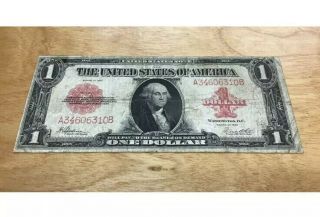 1923 $1 Large Size Red Seal Silver Certificate - Circulated Note - Fast