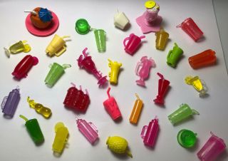 1:6 Scale Barbie Size Food Party Coconut Tropical Drinks Beverages Smoothies 32