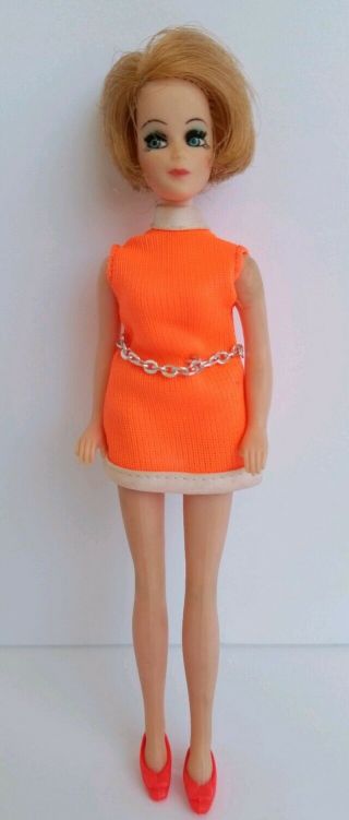 Topper Dawn Dancing Jessica Doll Wearing Orange 11c