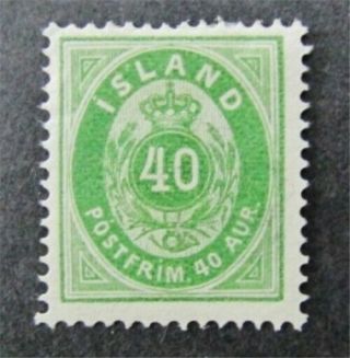 Nystamps Iceland Stamp 14 Og H $115