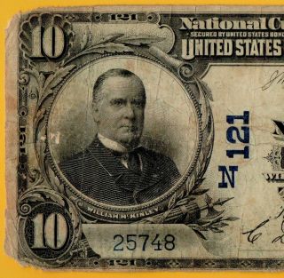 1902 $10 National Currency First National Bank Of Hartford - Very Fine