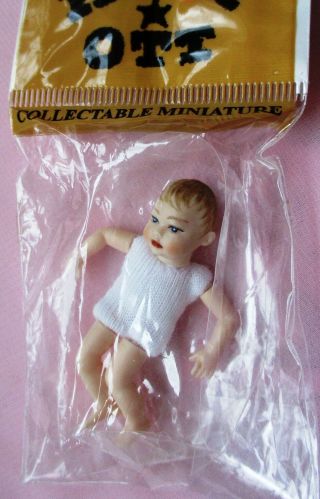 Dollhouse Miniature Heidi Ott Baby 1:12 Scale Baby 2 " Never Played With