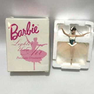 Barbie Mattel 2001 Lighter Than Air Christmas Porcelain Ornament Decoration
