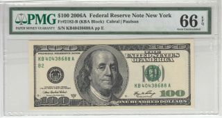 Ta0120 2006 United States Of America (usa) $100 Dollars Pmg 66 Epq Gem Unc