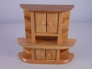 Dollhouse Miniature 1:24 Scale Wood Knickknack Cabinet Cupboard
