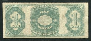 FR.  222 1891 $1 ONE DOLLAR “MARTHA” SILVER CERTIFICATE CURRENCY NOTE (B) 2