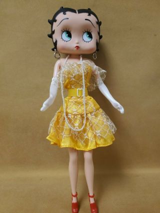 Mattel Glamour Gal Betty Boop Doll 12 " With Yellow Dress 1966 Mold