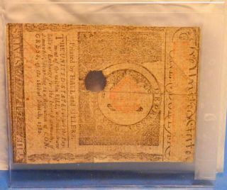 1780 State of Massachusetts - Bay $1 Colonial Currency Note 2