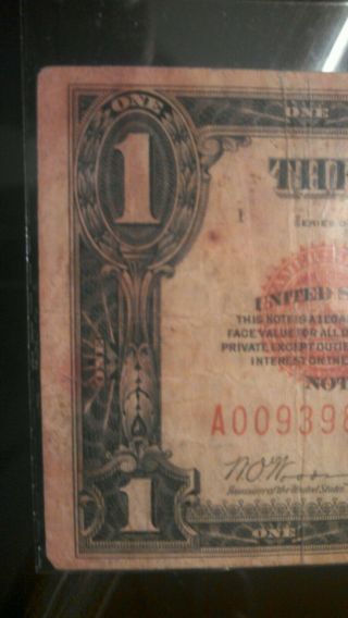 1928 $1 RED SEAL FUNNY BACK US NOTE - SEE PHOTOS 2