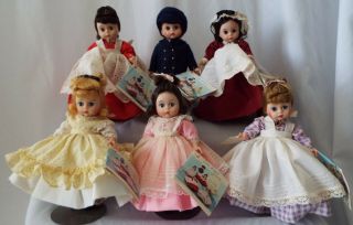 Madame Alexander 8” Little Women 6 Doll Set 1974 Amy Beth Jo Meg Laurie Marme