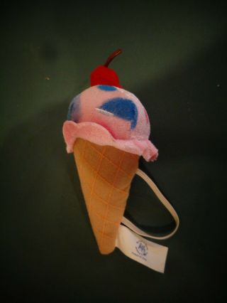 Build A Bear Bab Baskin Robbins Bubble Gum Ice Cream Cone W/cherry Plush Toy