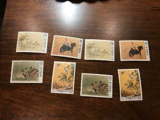 2 X Mnh Roc Taiwan China Stamps Sc1261 - 64 Painting Set Of 4 Og Vf