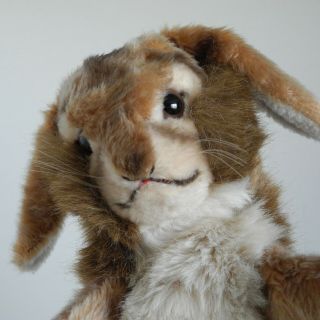 Steiff Jolly Hase Rabbit Hand Puppet 1973 - 86 German Plush Bunny Animal Doll