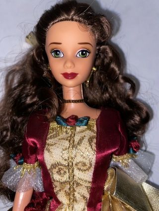 Beauty & The Beast Disney Princess Enchanted Christmas Holiday Belle Doll 1997