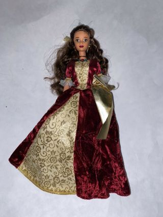 BEAUTY & THE BEAST Disney Princess ENCHANTED CHRISTMAS Holiday BELLE Doll 1997 2