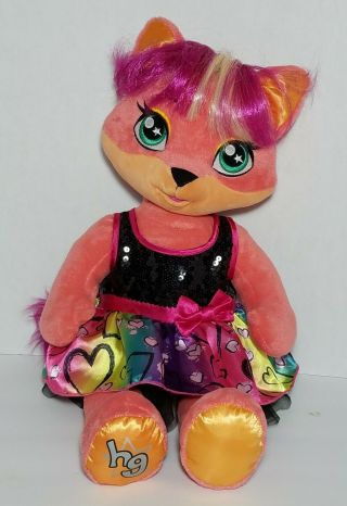 Build A Bear Workshop Hg Honey Girl Misha Fox Coral Rock Star Dress Babw Plush