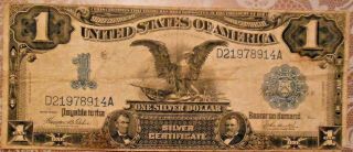1899 Black Eagle One Dollar Silver Certificate Fr 233