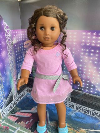 American Girl Doll African American With Brown Eyes Extra Dress