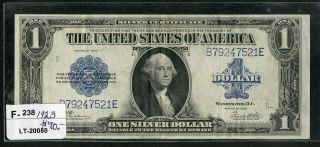 Us Paper Money 1923 $1 Silver Certificate Lg - Size