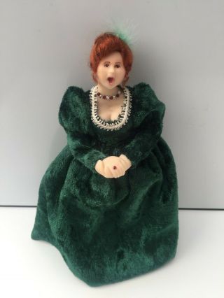 Artisan Polymer Clay Character Dolls House Doll Vintage Singer Lady Woman